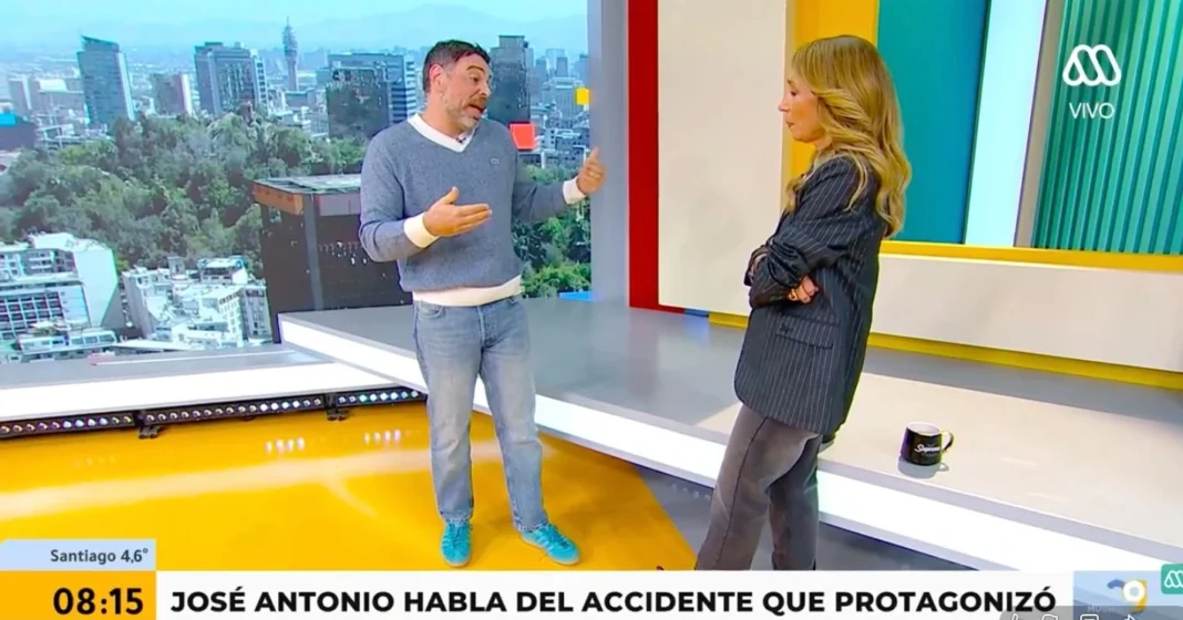 José Antonio Neme en el estudio del matinal de Mega