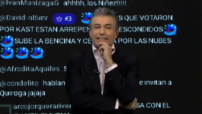 Fernando Solabarrieta durante la emisión de Sin Filtros en la que mostró dificultades para hablar